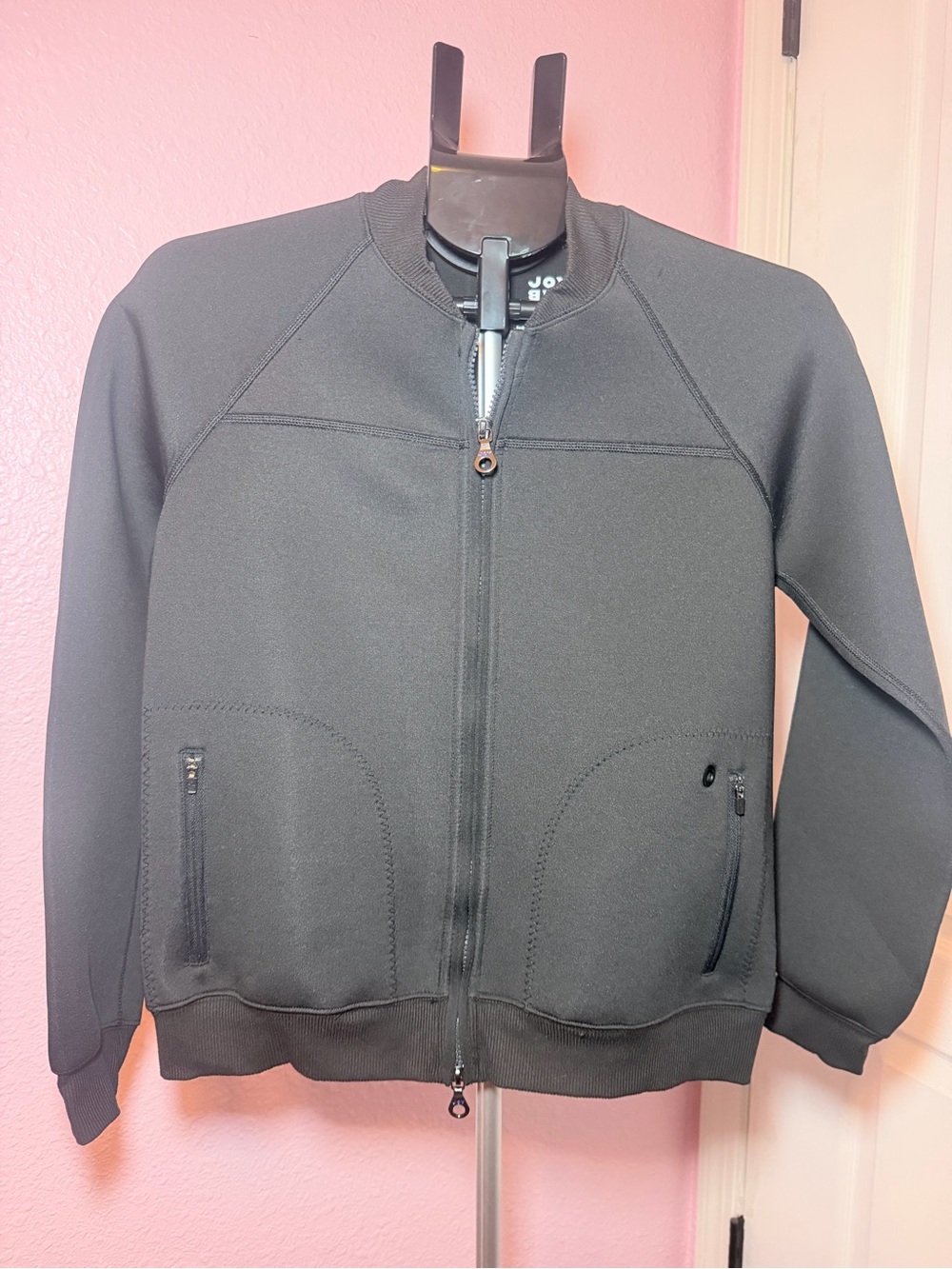 Joylab Men's Black Zip-Up Bomber Sweater